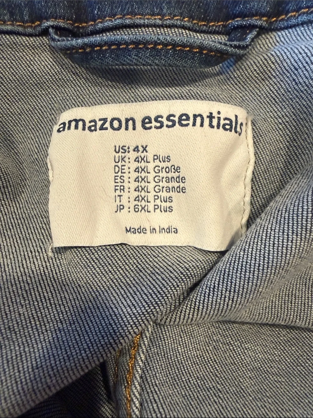 4x Plus Size Blue Denim Jacket